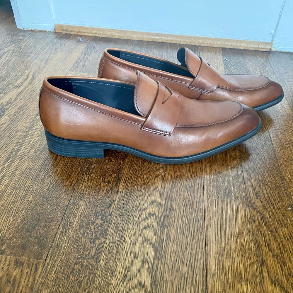 Nordstrom Brown Leather Loafers with Elegant Design